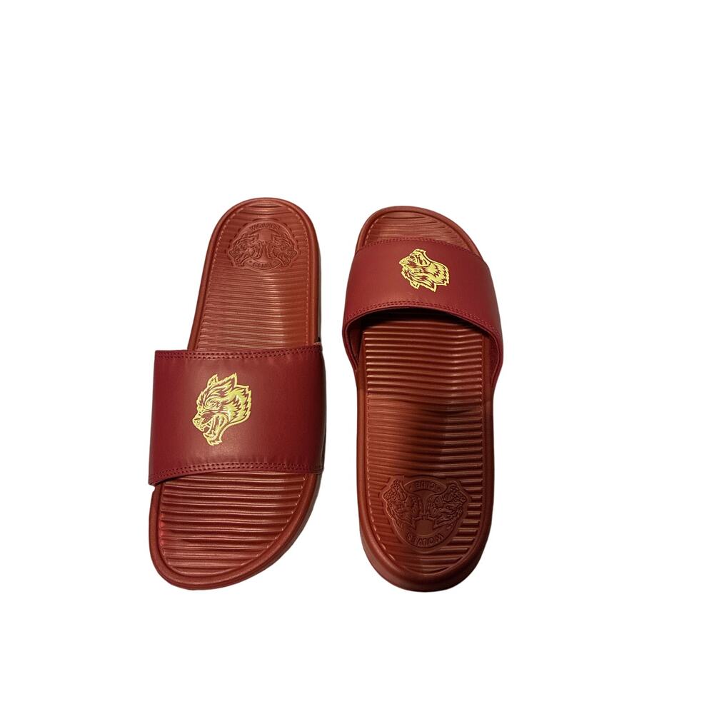 Darc Sport maroon wolves slides men size 11
